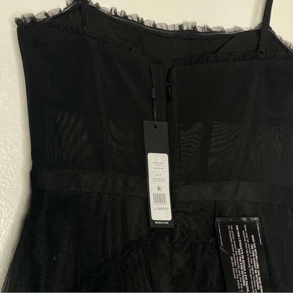 BCBGMAXAZRIA Size 6 Corset Tulle Tiered Oly Gown in Black (Blogger favorite) - Picture 9 of 12